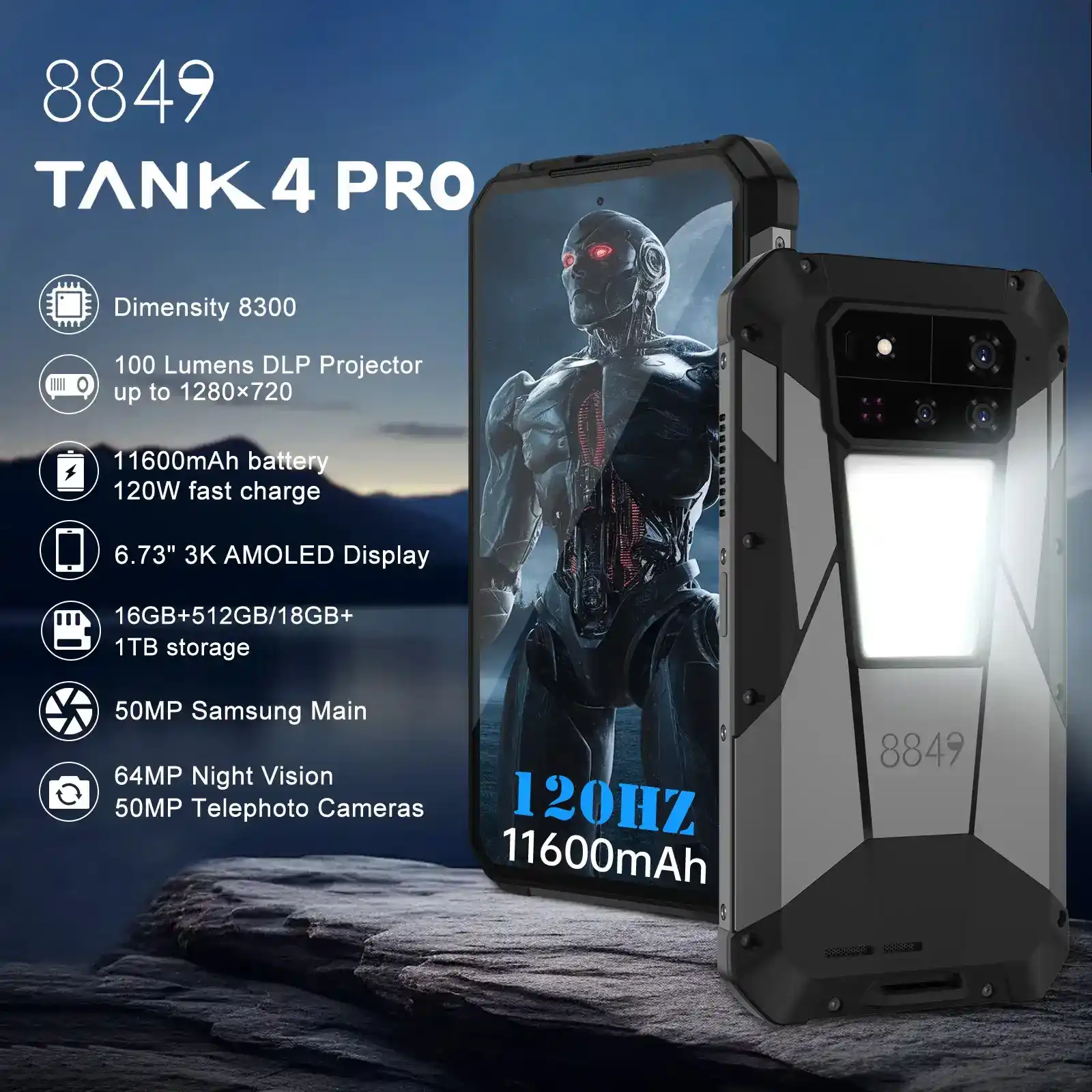 Модель 8849 Tank 4 Pro 