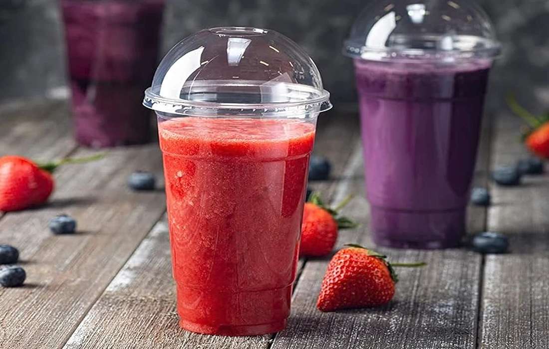 Стакани з купольною кришкою для смузі